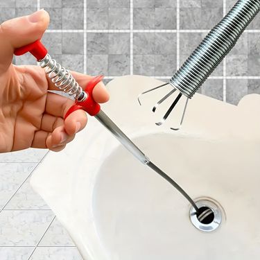 Flexible Grabber Claw Tool - 4-claw Pipe Dredge And Drain Picker, Curved Hand-held Garbage Picker For Household And Restaurant Drain Cleaning_voghion.com