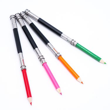 Dual-Ended Metal Pencil Extender - Premium Stainless Steel Sketch Pencil Lengthener For Artists & Drafting Professionals_voghion.com