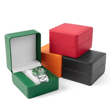Leather Round Corner Watch Box Storage Box Advanced Sense Watch Packaging Box Green Watch Box Watch Box_voghion.com