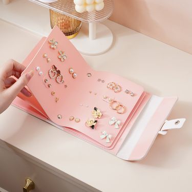 New Creative Earring Storage Bag Book Convenient Small Earring Storage Box Earring Box Large Capacity Display_voghion.com