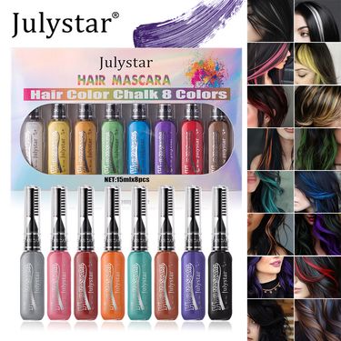 Hair Color Hair Salon Disposable Colorful Hair Dye Comb 8 Sets Of Highlights Easy To Color Double Headed Hair Dye_voghion.com