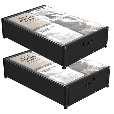 Under Bed Storage Box With Wheels Storage Container Queen Size Under Bed Rolling Storage Rack With Lid Bedroom Storage Organizer_voghion.com