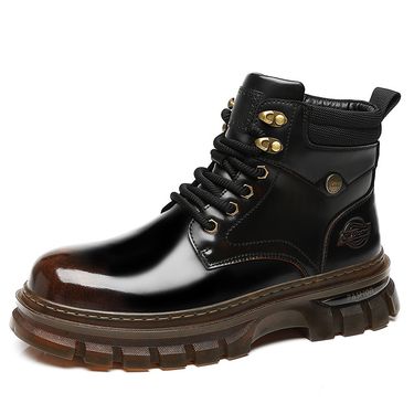 British Retro Leather Platform for Fashion Casual Work Shoes Male Autumn Winter New Designer Ankle Boots Men_voghion.com