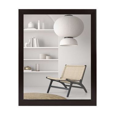 Wall Mount Mirror 11.8x15.7Inch Wood-Like Frame Rectangle Modern Hanging Mirror for Bathroom Bedroom Living Room_voghion.com