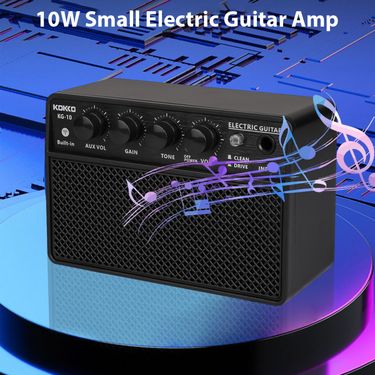 Kokko 10W Electric Guitar Speaker Rechargeable Portable Audio Bt/Headphone Connection 6.35Mm Universal Interface Plug_voghion.com