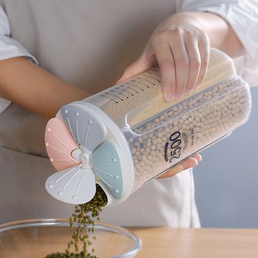 Kitchen Storage Box Food Storage Box Kitchen Supplies Grain Storage Tank Moisture-Proof Sealed Cans Transparent Organizers_voghion.com