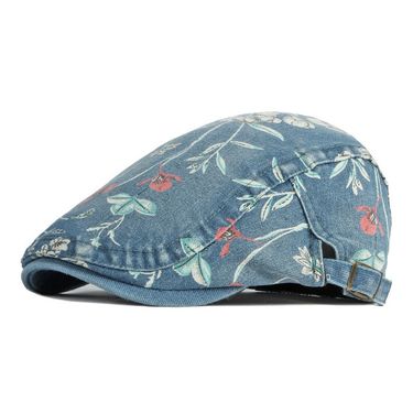 Hot Sale LDSLYJR Four Seasons Cotton Flower Print Newsboy Caps Flat Peaked Cap Women Painter Beret Hats 16_voghion.com