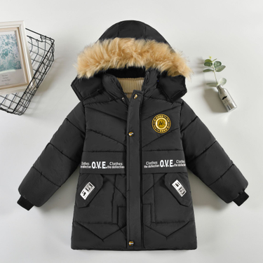 Boys' Winter Coat Thickened Fashion Cotton-padded Jacket Long Children's Winter Coat Boys Warm_voghion.com