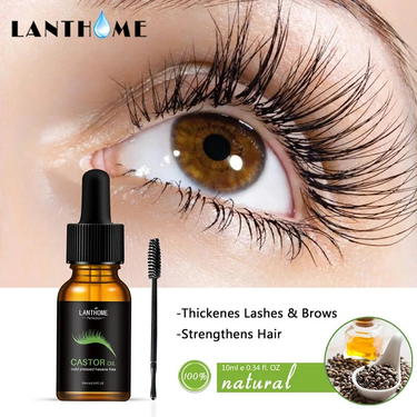 Oil LANTHOME Castor for Hair Eyelash Lifting Eyelashes Thick Eyebrow Growth Enhance Eye Lashes Serum es_voghion.com