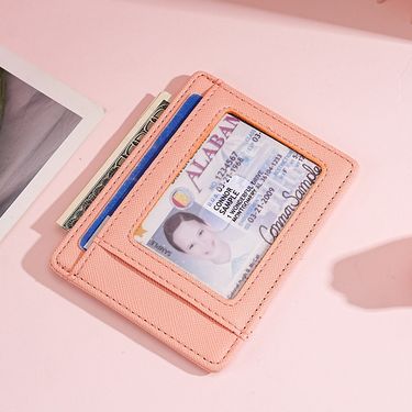 Card Holder Purse Wallets Pu Card Bag Thin Multi-card Simple Card Bag Double-sided Bank Card Cover_voghion.com