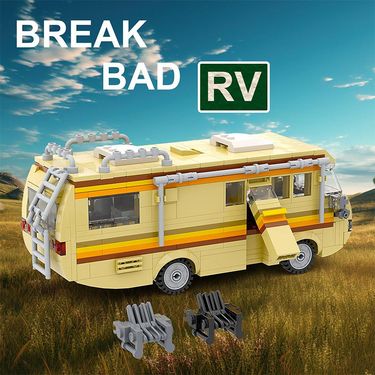360PCS Break Bad RV Building Kit, Creative Van House Camper Toys Building Blocks,DIY Building Set Toy For Kids Adults_voghion.com