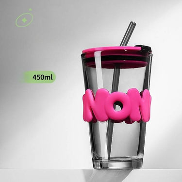 Home & Garden Letter Bamboo Cup High Value Straw Cup Gift Wholesale Water Cup Cup Souvenir Xiaohongshu Same Style Glass Cup_voghion.com