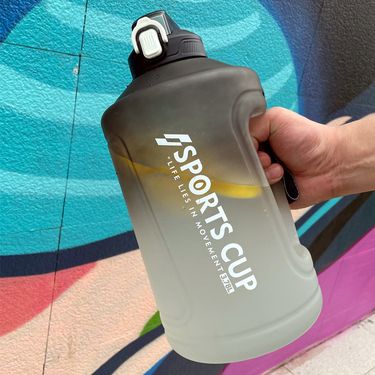 Plastic cup water cup student high appearance portable outdoor sports large water cup large capacity ton barrel fitness kettle_voghion.com