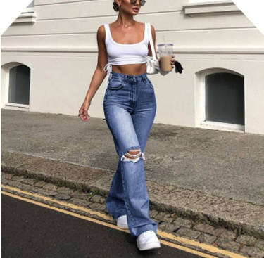 Women's Clothing Hot Style High Waist Wide Leg Jeans For Women_voghion.com