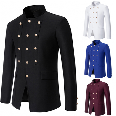 2024 Spring/Summer New Palace Button Banquet Dress European Size Men's Casual Suit Vest_mkmklike.com