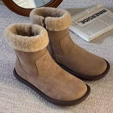 2025 Winter New Snow Boots Thickened Insulated Cotton-Lined Shoes Flat Sole_voghion.com