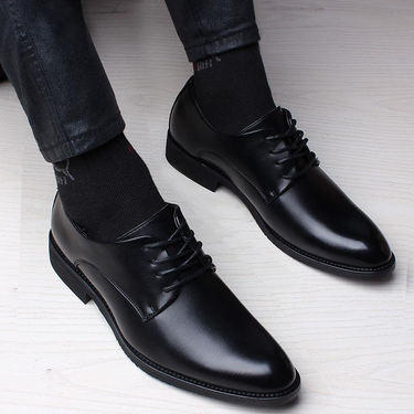 Cowhide Men's Business Leather Youth Fashion Casual Shoes, Versatile Formal Shoes_voghion.com