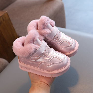 Children's snow boots, children's shoes, winter cotton shoes, children's 5-year-old boys, thickened girls, baby soft_voghion.com