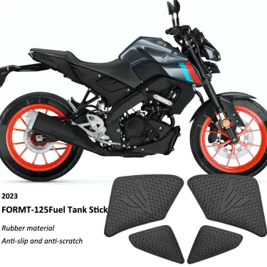 Motorcycle Accessories Fuel tank pad protection decal for MT-125 mt125 MT125 - Motorcycle Rubber Sticker Side Grip Pad_voghion.com