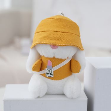 Plush Rabbit Adorable Keychain With Soft Velvet Hat Cute Backpack Decoration For Girls_voghion.com