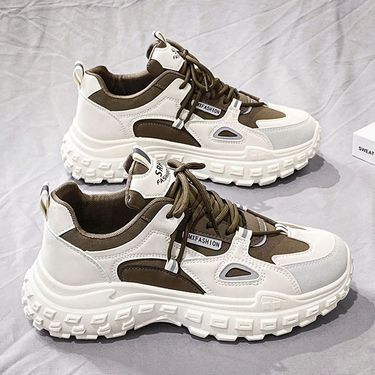 Sneakers Men Platform Flat Shoes Unisex Shoes Green Casual Trainers Ladies Chunky Sneakers Women Shoes_voghion.com