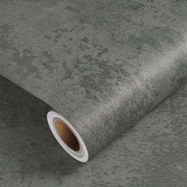 Waterproof And Moisture-proof Bedroom Living Room Dark Green Self-adhesive Cement Gray Removable Decorative Wallpaper_voghion.com