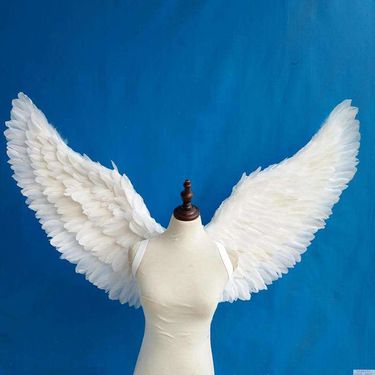 Kids Adult Party Swallow White Angel Feather Wings Halo Magic Wands Cosplay Elastic Straps Wedding Halloween Birthday Props_voghion.com