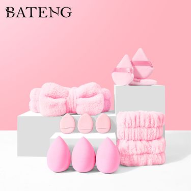 Makeup Tools & Accessories Combination Coral Fleece Hairband Studio Sponge Powder Puff Does Not Absorb Powder Q Elastic Air Cushion_voghion.com