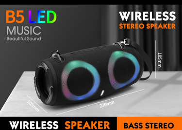 New War Drum 3rd Generation Bluetooth Speaker With RGB Color Light Outdoor Portable Waterproof Bluetooth Speaker_voghion.com