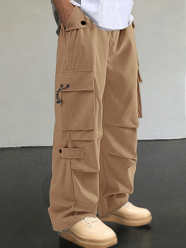 Men's Stretch Wrinkle-Resistant Cotton Casual Pants - Comfort Fit Travel & Office Trousers_voghion.com