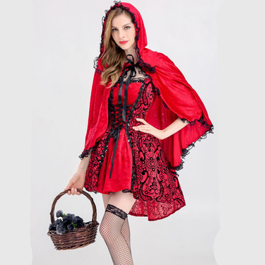 Halloween cosplay costume adult Little Red Riding Hood big bad wolf costume fairy tale princess costume_voghion.com