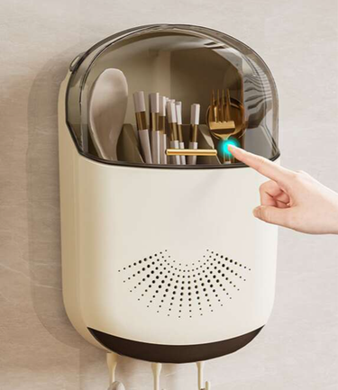 A Storage Box Forgotten Chopsticks, No Need For Punching, Household Cage, Kitchen Spoon Bucket, Wall Mounted Cage Rack,_voghion.com