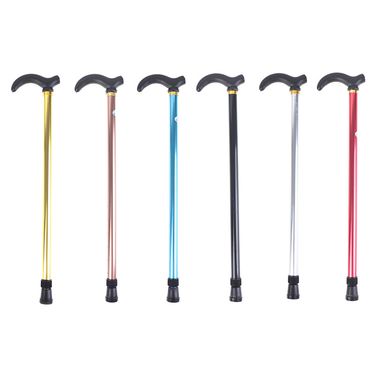 Two sections of reinforced mountain climbing outdoor aluminum alloy ultra light anti slip elderly telescopic walking aid_voghion.com