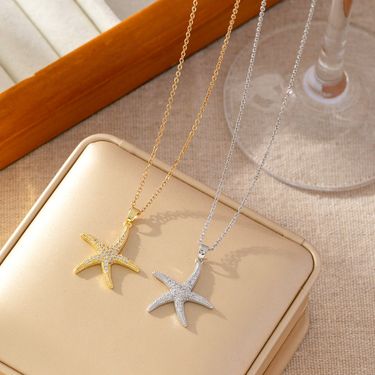 European And American Light Luxury Niche Vacation Beach Bohemian Starfish Pendant Fashion Ocean Style Necklace_voghion.com
