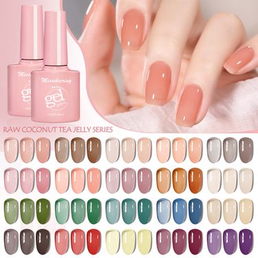 Nail Art Nude Color Ice Transparent Color Raw Coconut Tea Frozen Color Hot Selling Popular Color Ice Skin Nail Art Nail Polish_voghion.com