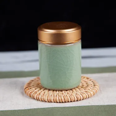 Mini Tea Tins Caddy with Airtight Lids Porcelain Can Home Kitchen Canisters for Tea Coffee Sugar Storage Loose Leaf Tea_voghion.com