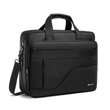 Men's Business Briefcase Business Briefcase Waterproof Oxford Cloth 15.6-inch Computer Bag 17.3-inch Hand Bill Shoulder Travel Documents Bag_voghion.com