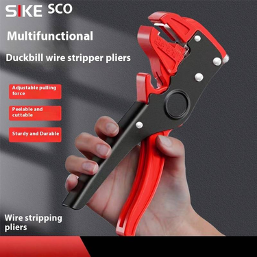 Professional Automatic Wire Stripper With Crimping & Cutting Functions - Ergonomic Grip, Cr-V Steel Blades, Multi-Tool For Electricians_voghion.com