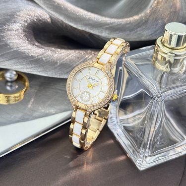 Luxury Square Fashion Ceramic Round Watch Fashion Luxury Simple Steel Belt Quartz Women's Watch Work Daily Birthday Anniversary Valentine's Day Gift_voghion.com