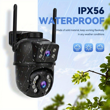 Dual-Lens Wireless Camera - 2.4GHz, AI Motion Tracking, Color Night Vision, Two-Way Audio, Supports SD ,Cloud Storage (Requires Payment)_voghion.com