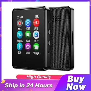 MP3 Music Player Mini Walkman Touch Screen Student HIFI Sound Mp4 Bluetooth 5.0 FM Radio Video Playback Speaker E-book Recorder_voghion.com