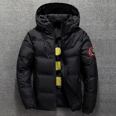 Men's Clothing Winter Short Slim Korean Style Casual Thick Warm Young Middle Aged Hooded Cold Proof Clothing Jacket Cross Border Men_voghion.com