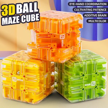 Neww 3D Three-dimensional Rubik's Cube Ball Maze Puzzle Balancee Ball Rubik's Cube Toy_voghion.com