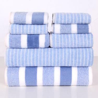 Coral Fleece Eight-piece Set Of Towels, Bath Towels, Bath Combination, Water-absorbing Thickened Large Wide Strip Hotel Household Towels_voghion.com