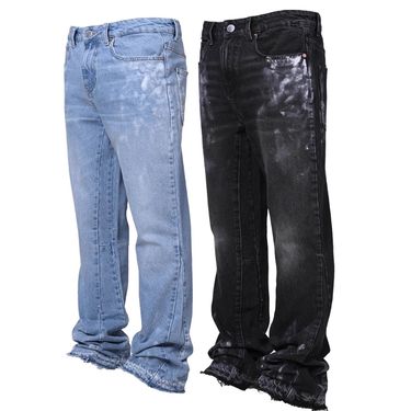 Men's Clothing 2025 New Men's Denim Straight Jeans Fashion Hot Elastic Embroidery Leg Pants Street Ins Stretch Jeans_voghion.com