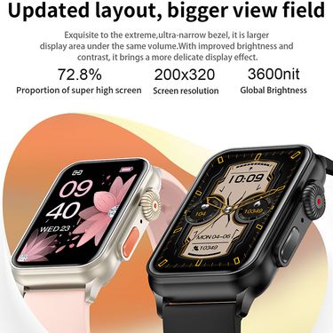 Smart Sports Watch 1.57Inch HD Screen Heart Rate Fitness Tracker AI Voice Assistant HD Bluetooth SmartWatch Men Women_voghion.com