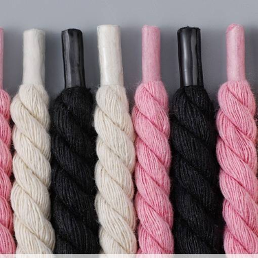 Shoe Accessories thick round black warrior black powder beige shoelace rope_voghion.com