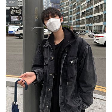 CT Black Denim 2025 New Trendy Loose Fit Spring Autumn Workwear Jacket For Men_voghion.com