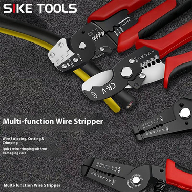 Professional Multi-Function Wire Stripper Cutter - Ergonomic Cable Stripping Tool With Crimping Function For Electricians_voghion.com