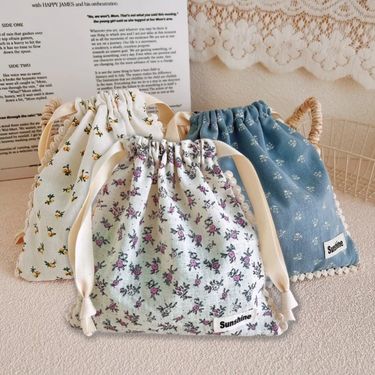 19*19CM Mommy Bag Baby Diaper Bag Printed Flower Wet Dry Nappy Stroller Carry Pack Travel Outdoor Wet Diaper Storage Bags_voghion.com